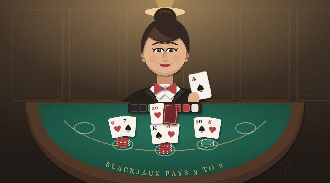 Rosa dealing blackjack